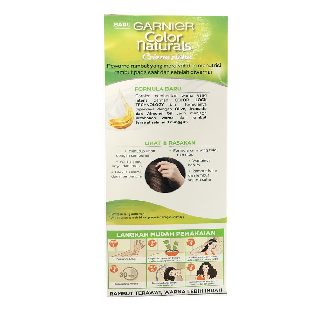 Garnier Color 5.32 Naturals Crime Riche Caramel Brown Cat Rambut Coklat Karamel