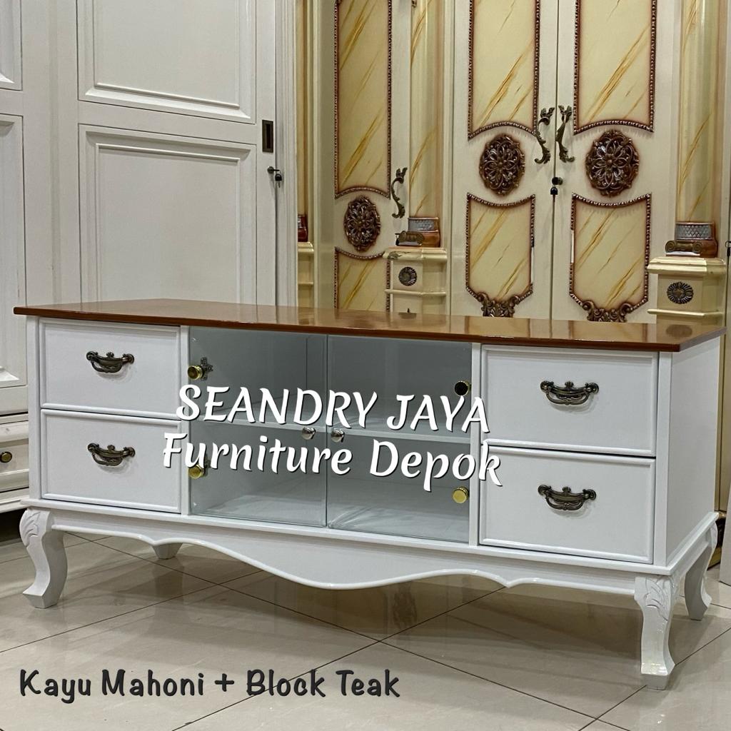 RAK TV KAYU/MINIMALIS/BUFET/MEJA/SERBAGUNA/LEMARI/PAJANGAN/KEKINIAN/MODERN/PROMO MURAH/SEANDRY JAYA 
