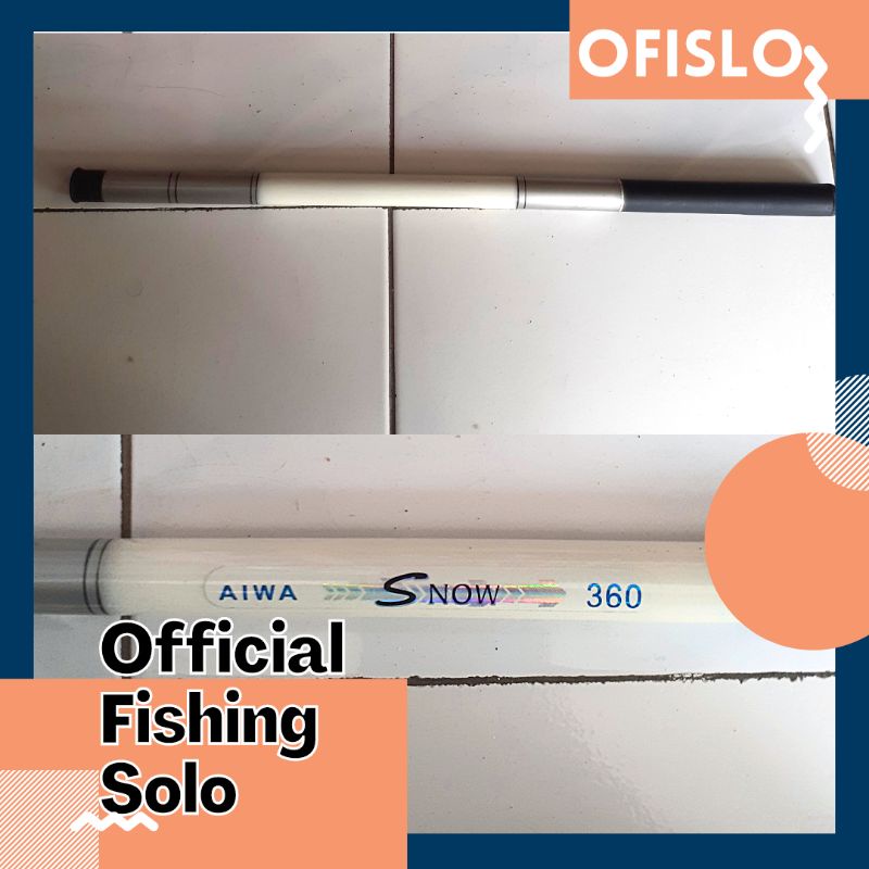 Tegek pancing Aiwa Snow 360 set kolong lengkap bahan fiber ruas pendek