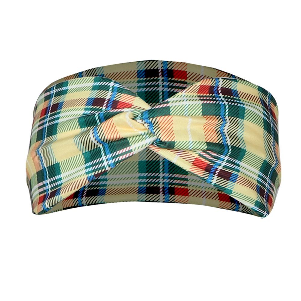 Bandana Fashion Korea Import Wanita/Ikat Kepala motif Kotak-kotak Yang dicetak Head Scarf/Headband Bandana Multicolor/Bando Aesthetic Multicolor Headband Pinteresto