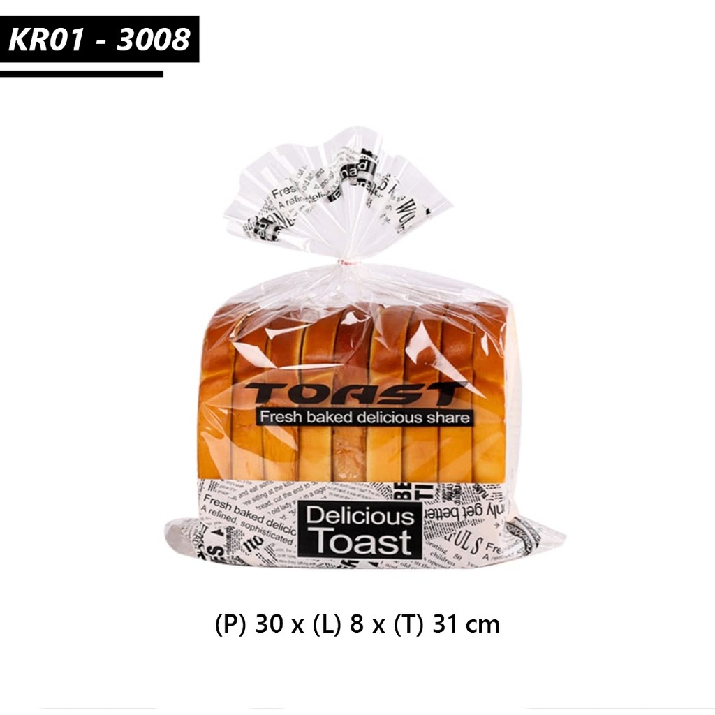 

Plastik Bungkus Roti Tawar (-+100pc)/ Kemasan Packaging Plastik roti KR01-3008