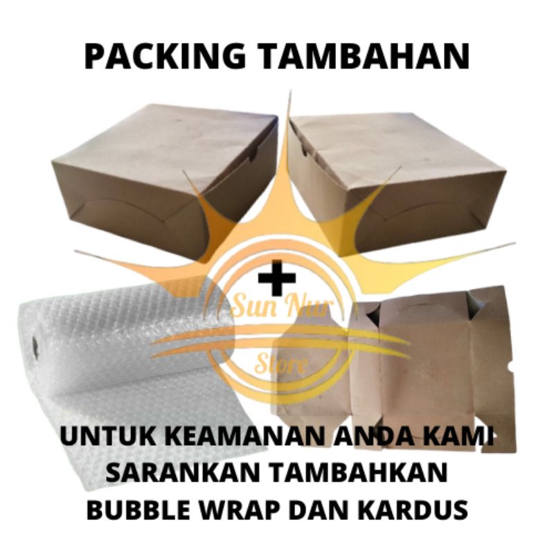 

Packing Tambahan Bubble Wrap dan Kardus (Safety Packing)