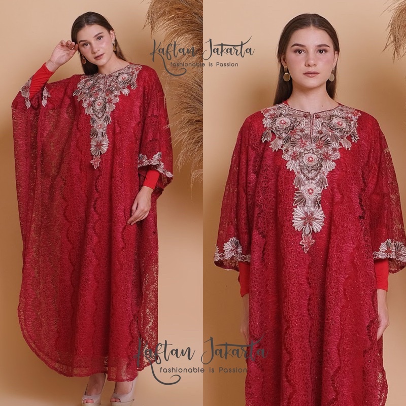 Kaftan Brukat Alana | Kaftan Wanita Brukat Premium By Kaftan Jakarta