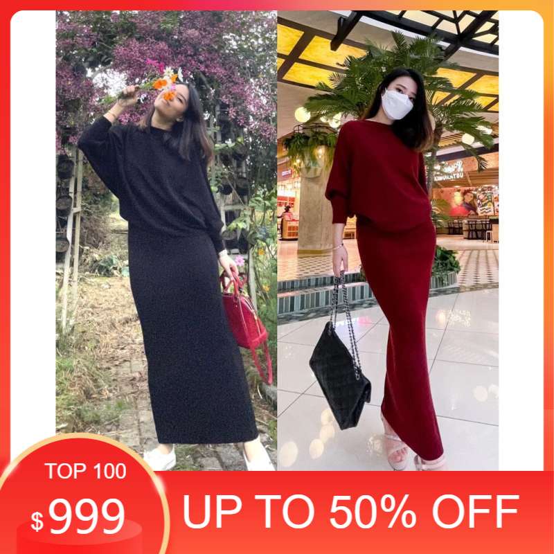 SETELAN RAJUT BATWING AWKARIN / SET ROK / SET FASHION / SET RAJUT