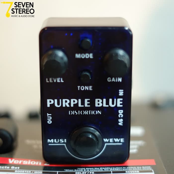 Musiwewe Purple Blue Distortion Guitar Effect Pedal