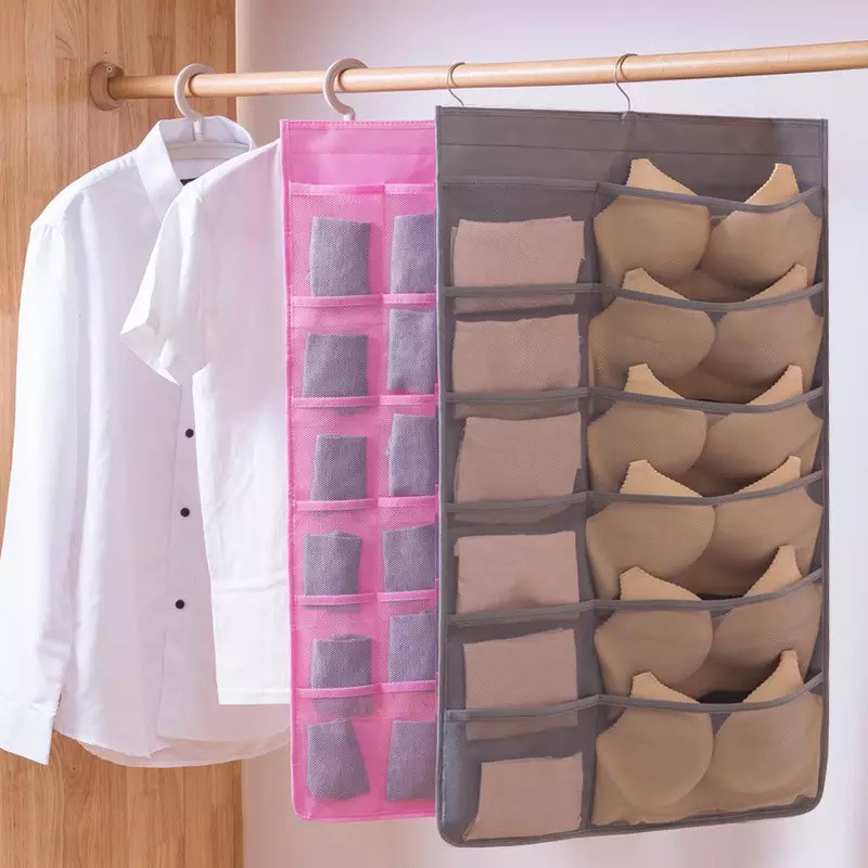 Storage Celana Dalam Bra Underwear Kaos Kaki Gantungan Underwear Hanging Pouch Sekat