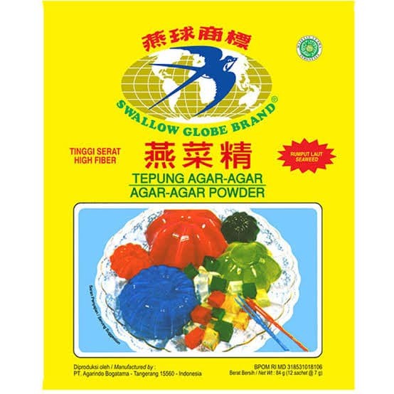 

Agar Agar Putih Swallow Globe Brand 7 gr