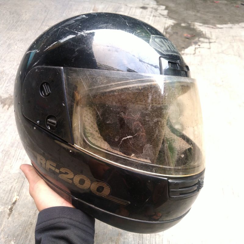 helm motor jadul shoei rf-200 teropong full face vintage classic antik