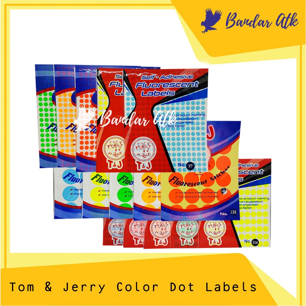 

Label Tom and Jerry Color Dot Warna Warni Varian 97 - 114 - 118 [1 PAD]