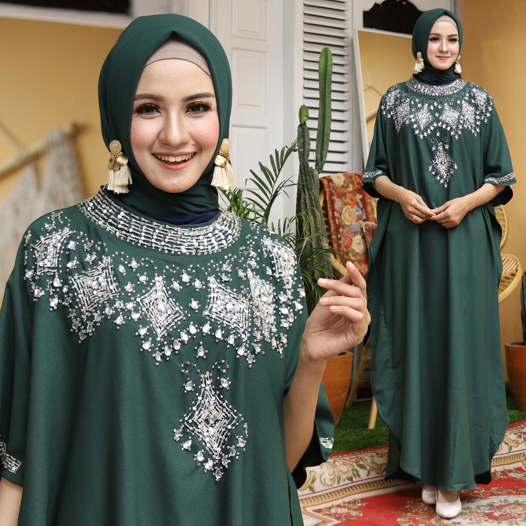 HOPYLOVY - Kaftan Wanita Terbaru Kombinasi Payet Felisia