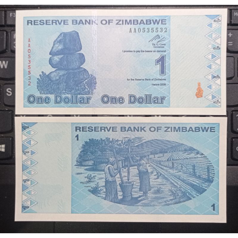 

Uang Kertas Asing One Dollar ZIMBABWE