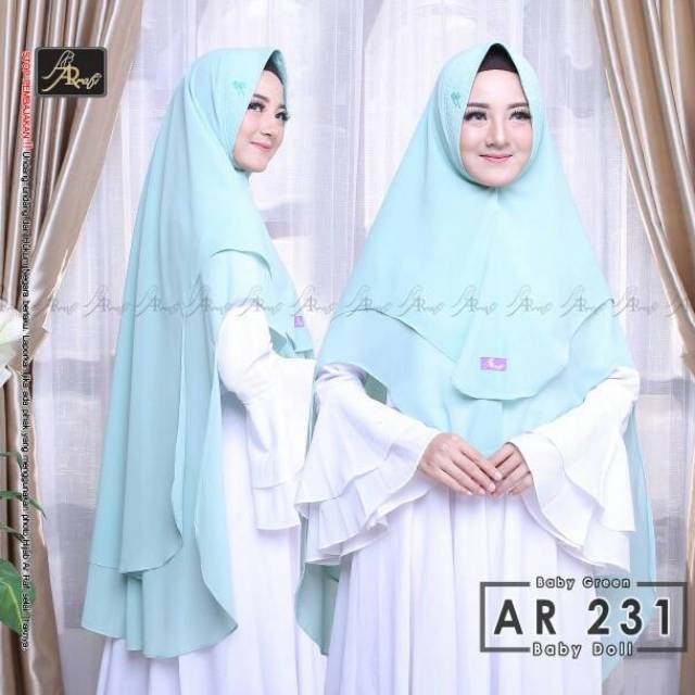 Khimar Polos 2 Layer Ceruty Babydoll By Hijab Arrafi
