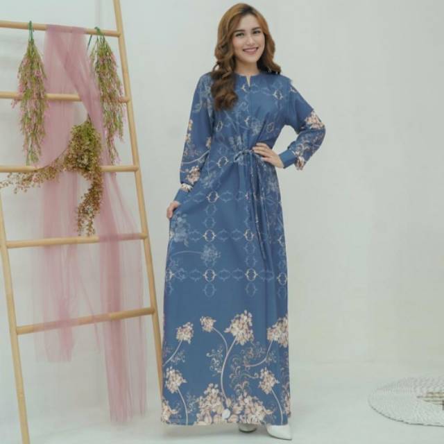 Dress Radwah X Adelia Pasha Blue Denim