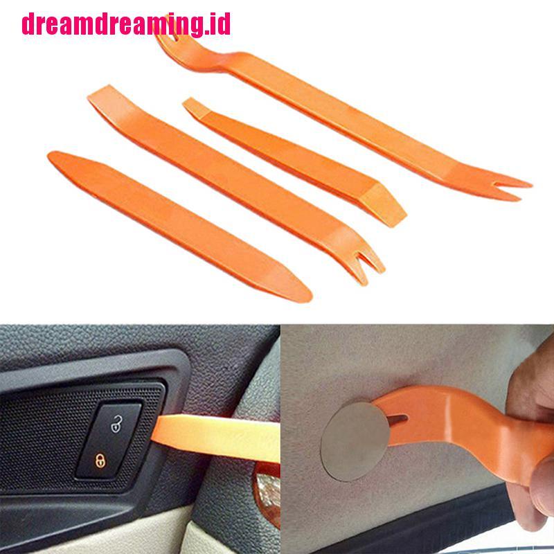 4pcs Alat Pembuka Kancing Klip Panel Trim Pintu Mobil