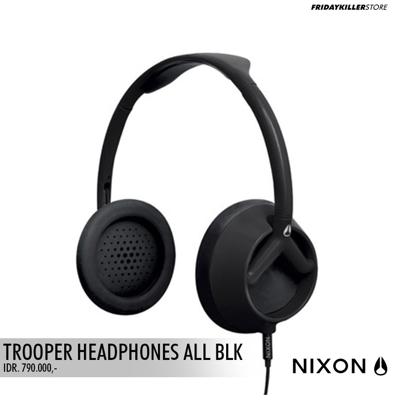 HEADSEAT HEADPHONE NIXON | TROOPER HEADPHONES ALL BLACK