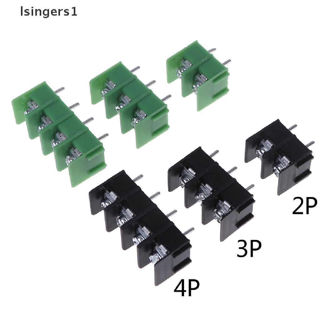 (lsingers1) 10pcs Blok Terminal Konektor Sekrup 7.62 mm KF7.62-2P 3P 4P 7.62mm