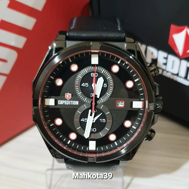 Jam tangan pria Expedition E6754MC black list merah