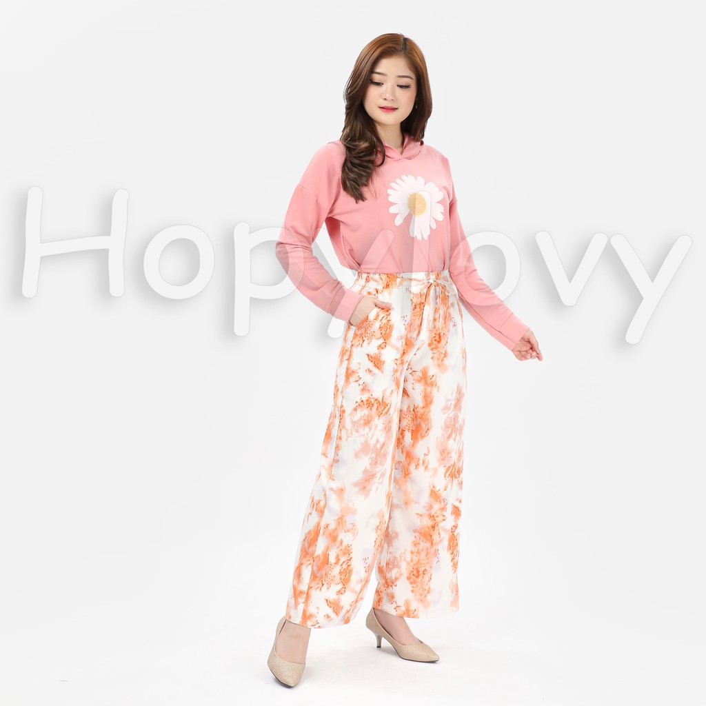 HOPYLOVY Celana Kulot Wanita Tie Dye Geolina