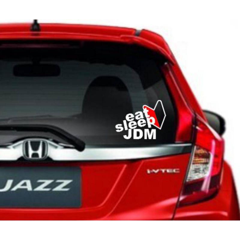 Stiker mobil Sticker mobil Stiker kaca belakang Stiker kaca mobil eat sleep JDM