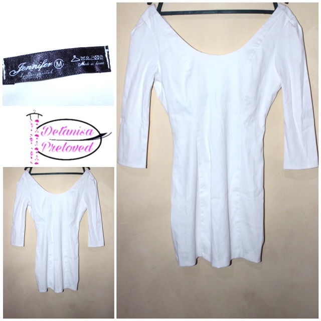 Preloved Adelle big size white dress