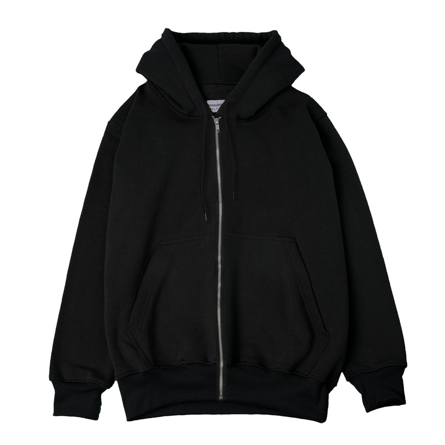 ZIPPER HOODIE BLACK