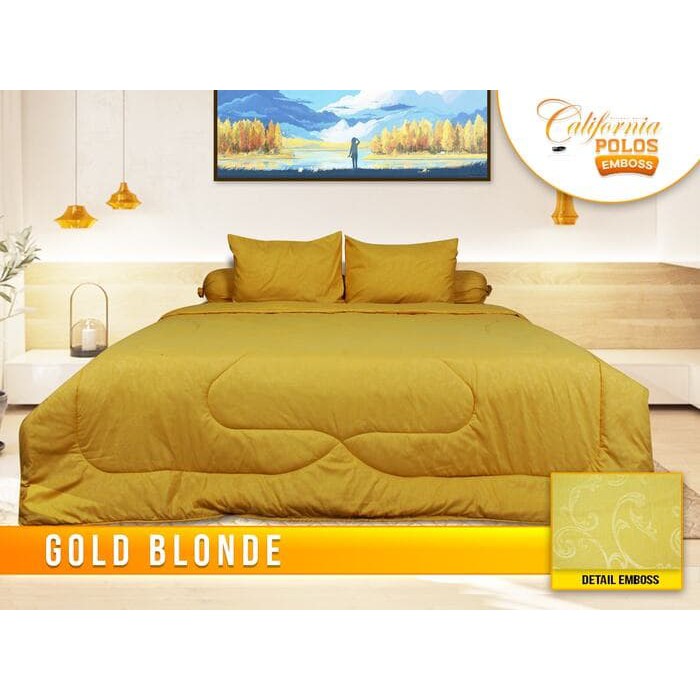 SEPRAI CALIFORNIA POLOS GOLD BLONDE SINGLE 120 No.3 SPREI MURAH SARUNG BANTAL KASUR SELIMUT BEDCOVER