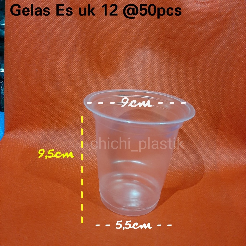 Gelas es 12oz / gelas es 10oz/ gelas es / gelas plastik / gelas minum / gelas sekali pakai