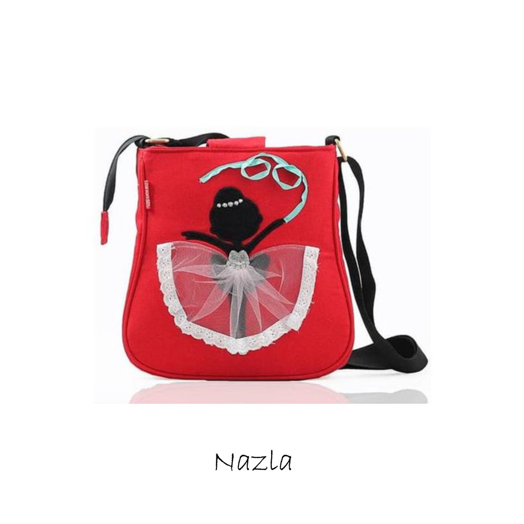 Kabizaku Patch bag motif NAZLA sling bag wanita bahan canvas etnik original berkualitas