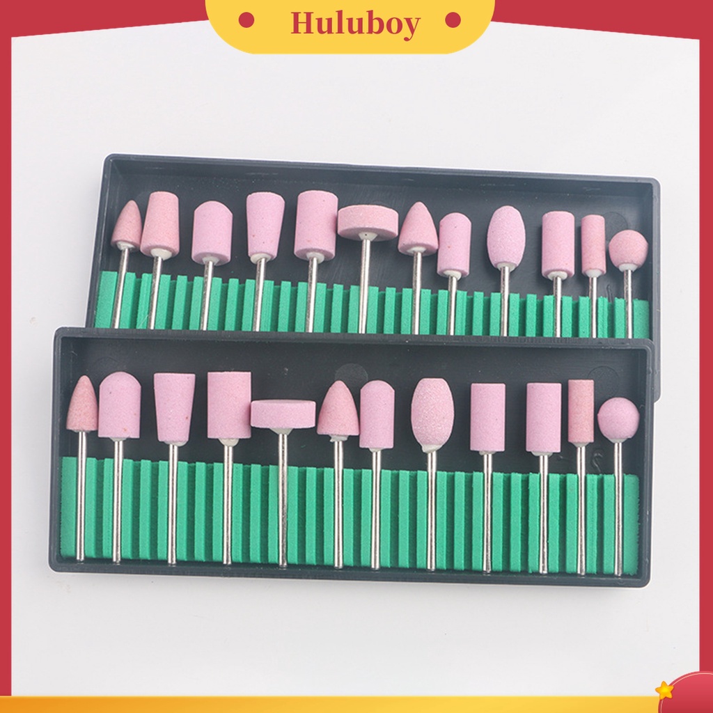 Huluboy Huluboy♡ 12 Pcs / Set Alat Kikir Kuku Bahan Batu Kuarsa Kekuatan Tinggi Untuk Manicure