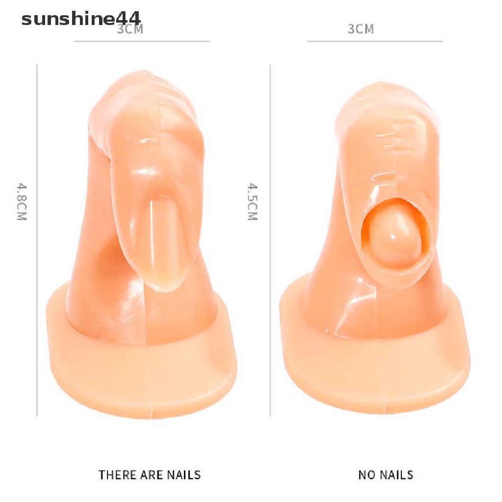 Sunshine 2pcs Model Jari Palsu Bahan Akrilik Untuk Latihan Nail Art