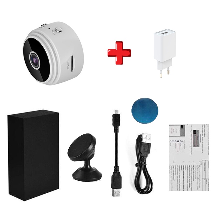 Wireless A9 Mini Camera Wifi Hd 1080P Micro Kamera Kecil Smart Ip Kamera Cctv Spy Camera Kamera pengintai-Kamera A9 - Putih