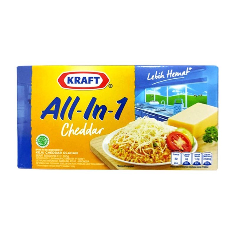 

Keju Kraft All In 1 Cheddar 160 g