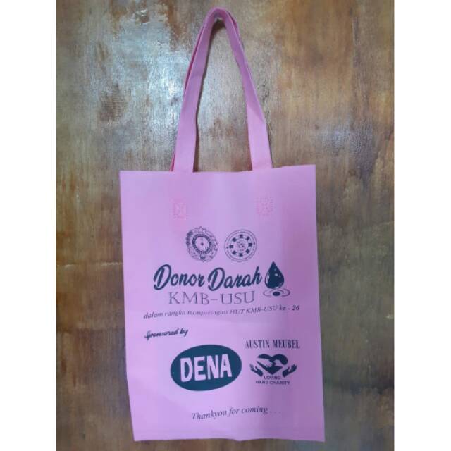 

Tas spunboond dan jasa sablon 1 sisi 1 warna