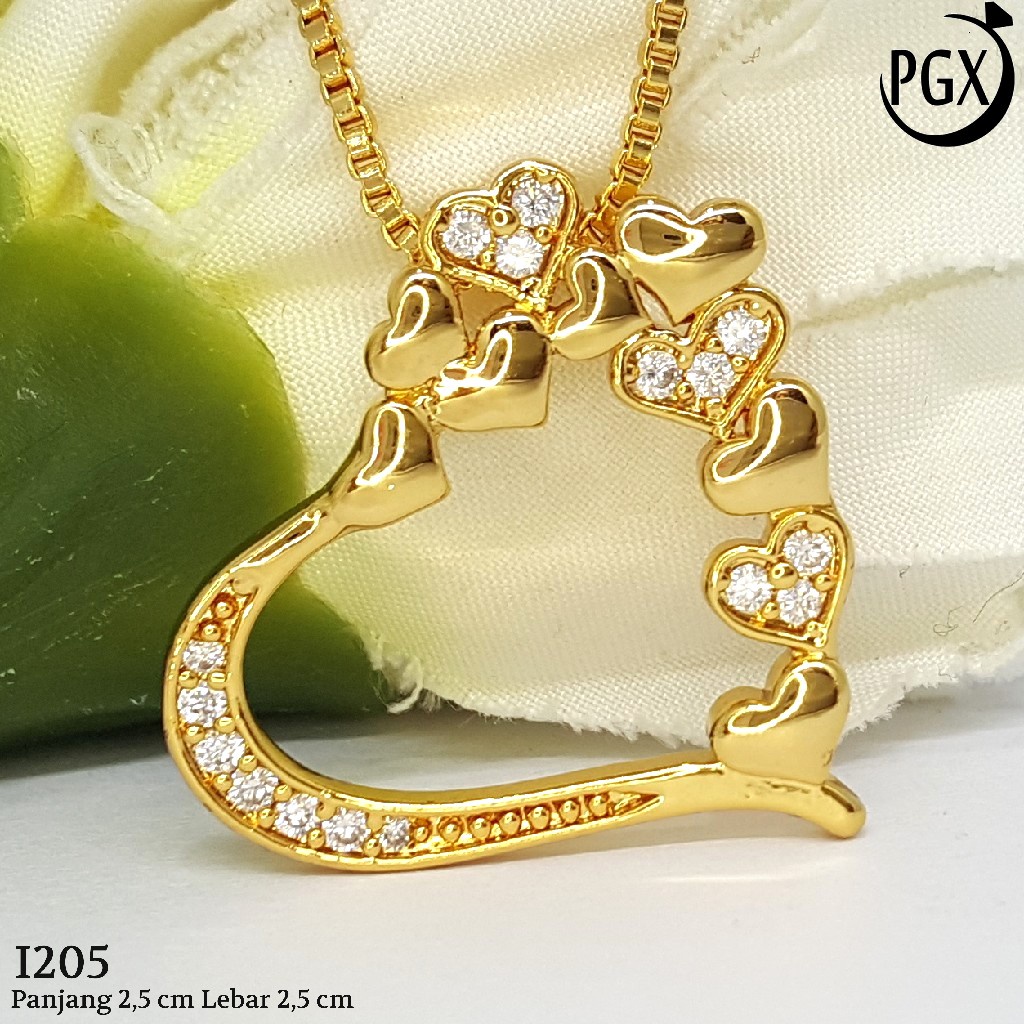 PGX Liontin Kalung Xuping Wanita Perhiasan Lapis Emas Aksesoris Fashion - I205