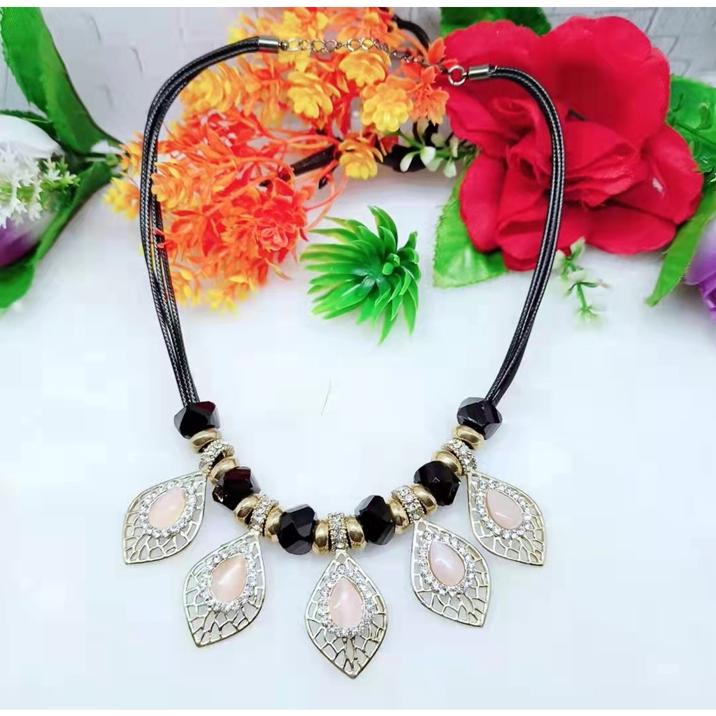 Aksesoris kalung fashion kalung elegan kalung hijab aksesoris cantik kalung daun elegan cantikA100-103