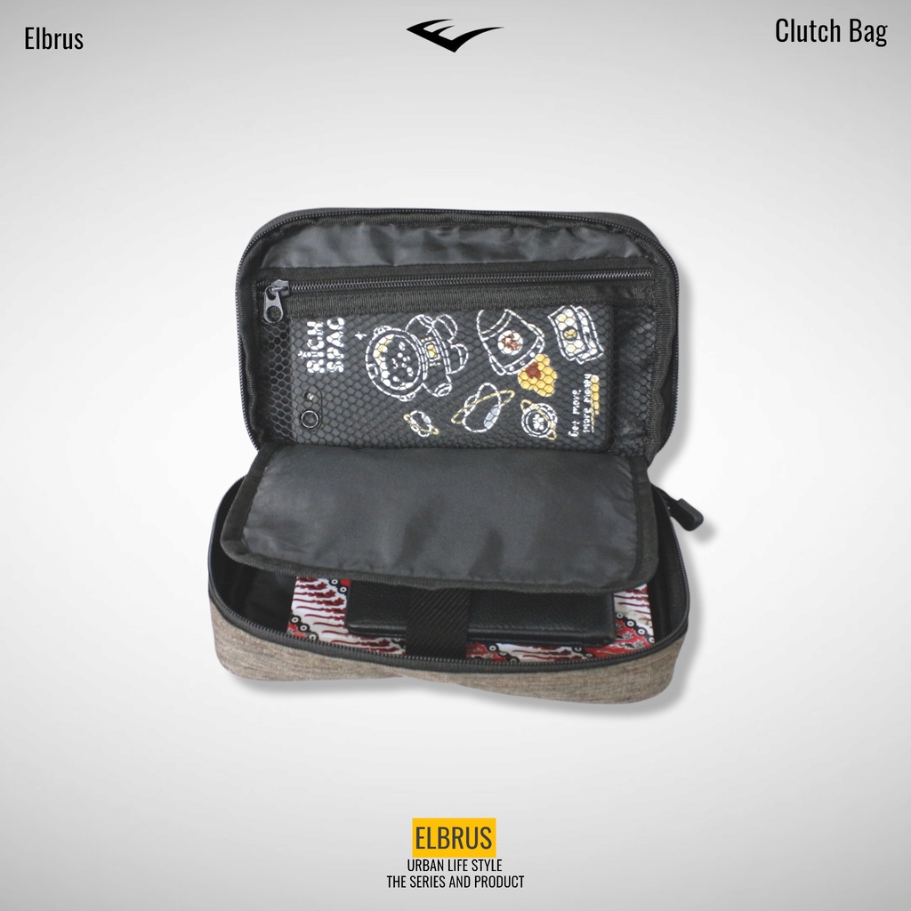 Clutch Bag Pria Elbrus Fox - Tas Tangan Tas Dompet Pria Elbrus