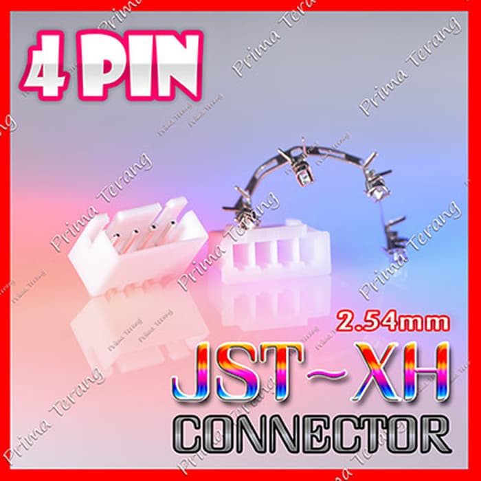 Jst Xh Connector 4 Pin Lurus Jst-Xh 2.54Mm Konektor Baterai Lipo 4P