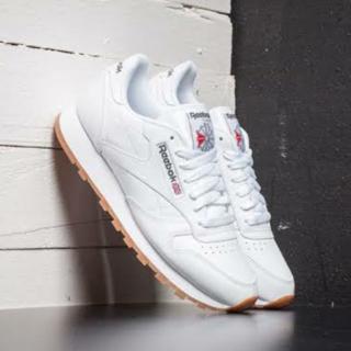 reebok cl leather white gum