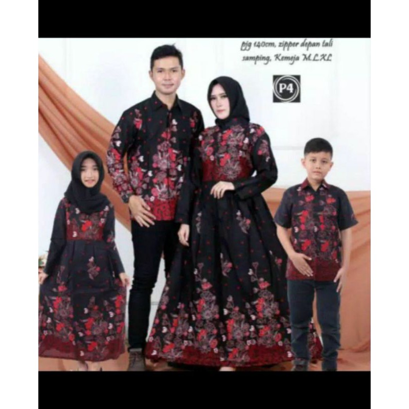 Pakaian Couple Batik Keluarga Muslim Terbaru