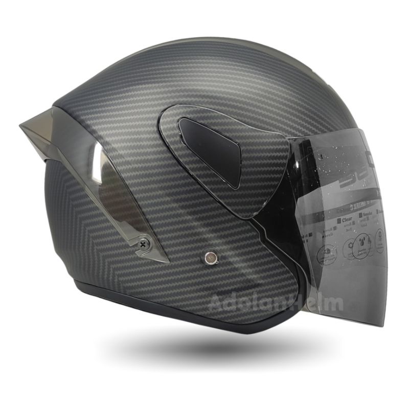 Helm Halface Motor SNI Mv Star Windstail Motif Carbon