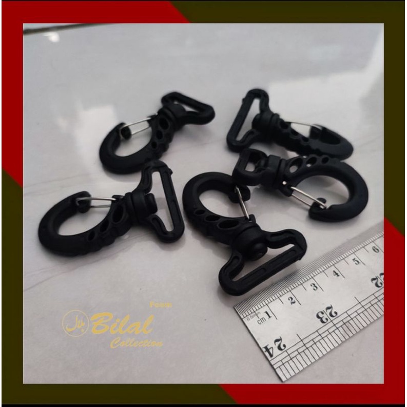 PENGAIT TAS / CANTOLAN TAS KEW KEW KAIT TAS HITAM UKURAN 2,5 CM