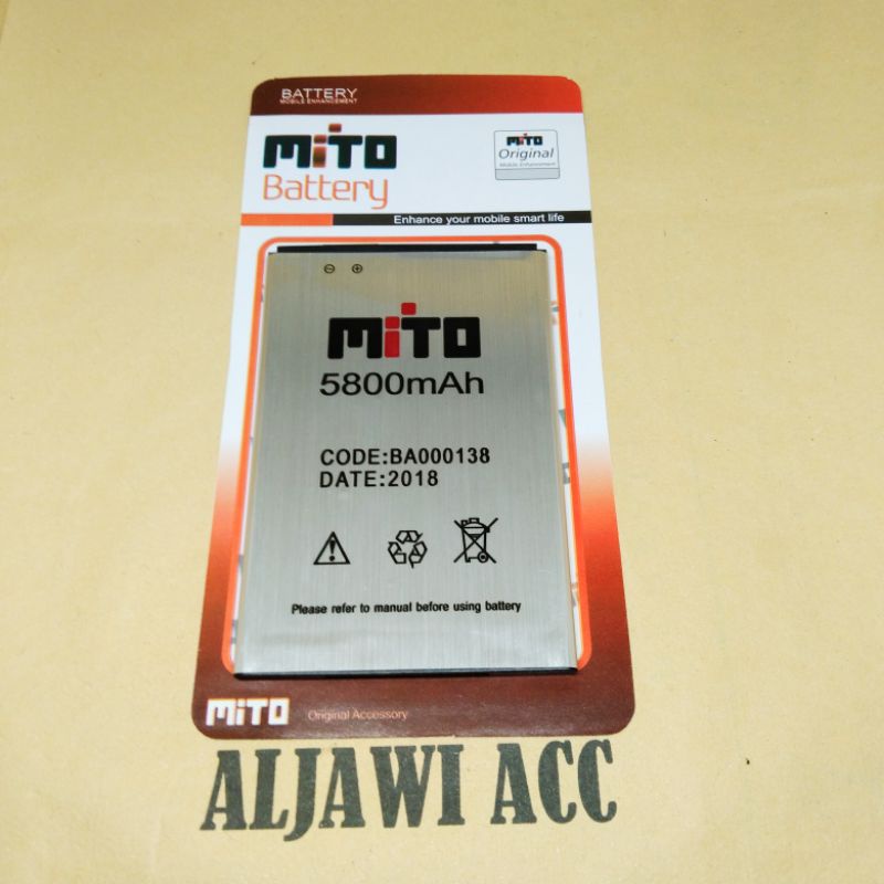 Baterai Bt Batre Battery Mito A21 Full View BA000138 Original Oem Battery Hp