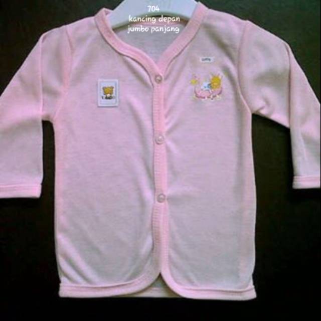 Baju bayi lengan panjang kancing depan