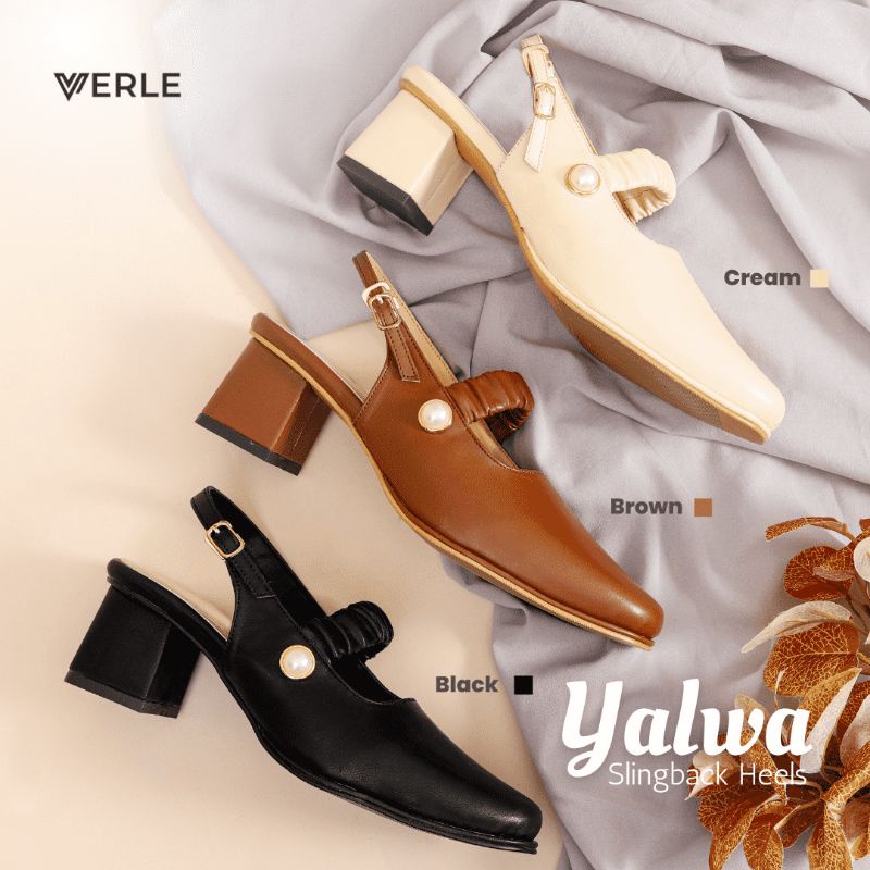 SEPATU WANITA ©  YALWA SLINKBACK HEELS © VERLE