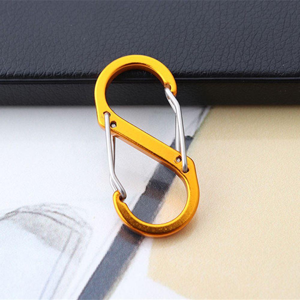 Lanfy Carabiner Berbentuk S Warna Acak Hiking Outdoor Tools Gesper Pengaman Serbaguna Aluminium Alloy Penguncian Cincin