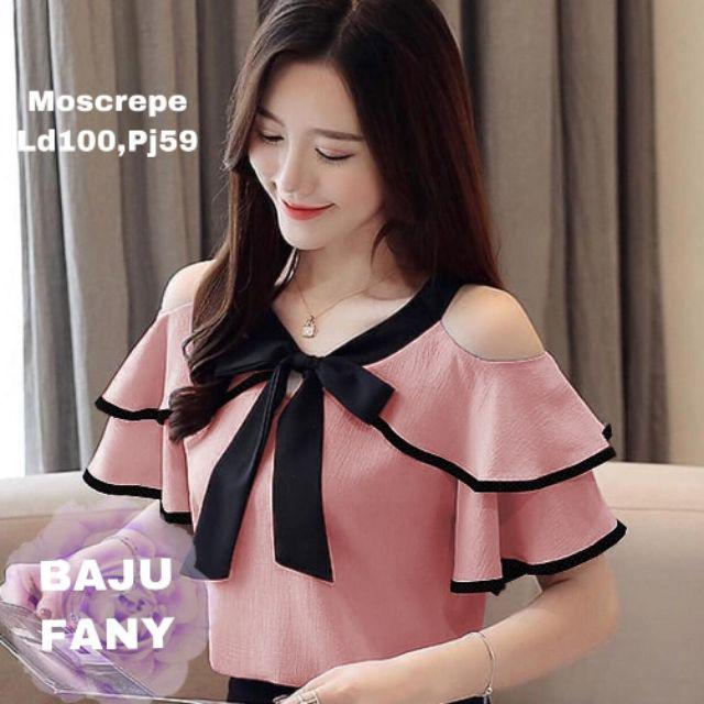 COD✔ BAJU FANY FIT XL / BJ FANY / HIGH QUALITY BLOUSE WANITA PAKAIAN WANITA BLOUSE ATASAN WANITA-DUSTY