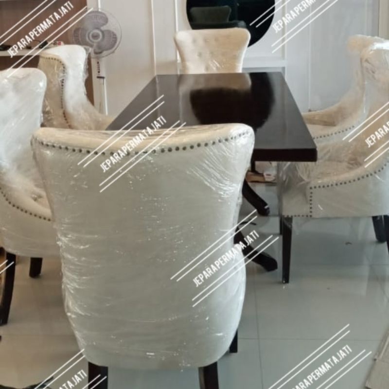 Meja makan shabby cantik furniture jepara ( kursi makan jepara )