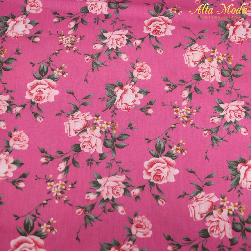 

Alta Moda Katun Motif Pink Tua Motif Bunga Putih (1M)