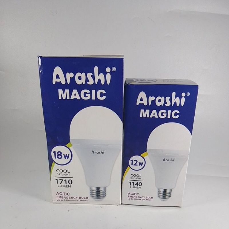 Lampu bohlam Emergency LED Arashi magic 12 Watt 18 Watt