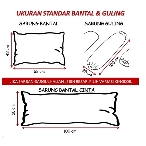 TAMBAH SARUNG BANTAL DAN GULING KHUSUS KATUN LOKAL CVC &amp; JEPANG